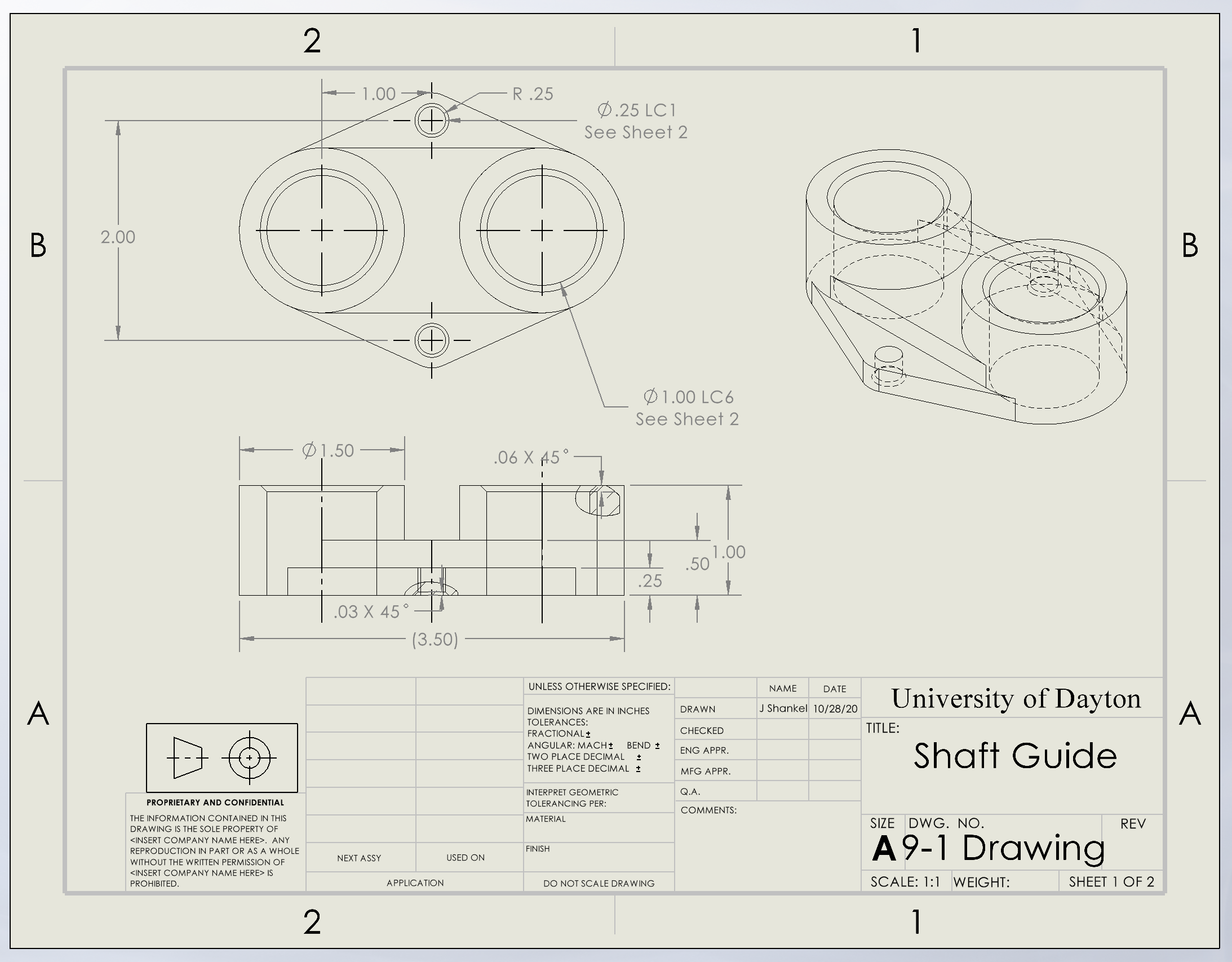 Dual Mount Bracket drawing
